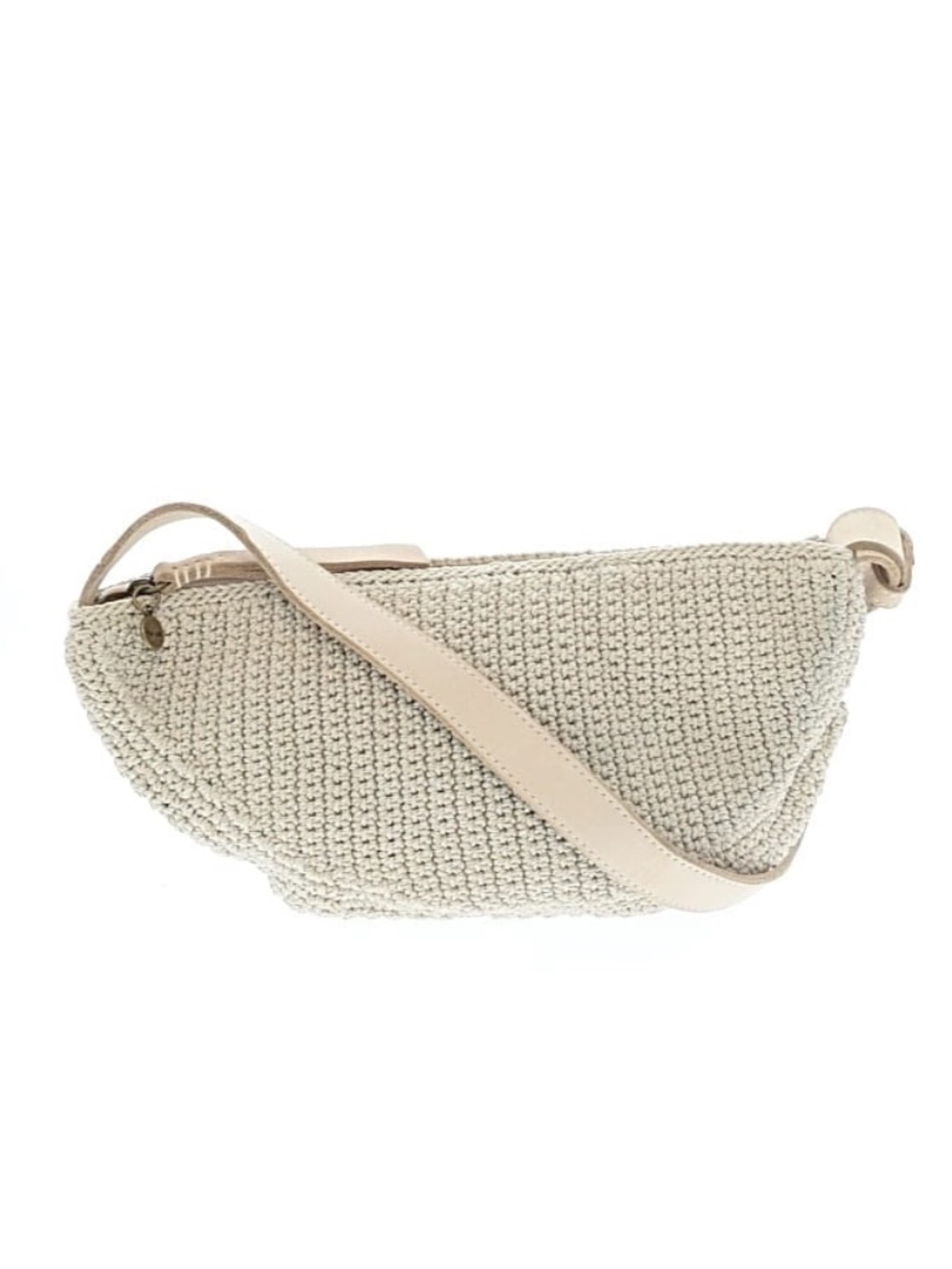 The Sak Woven Cream Crossbody with Light Beige Strap